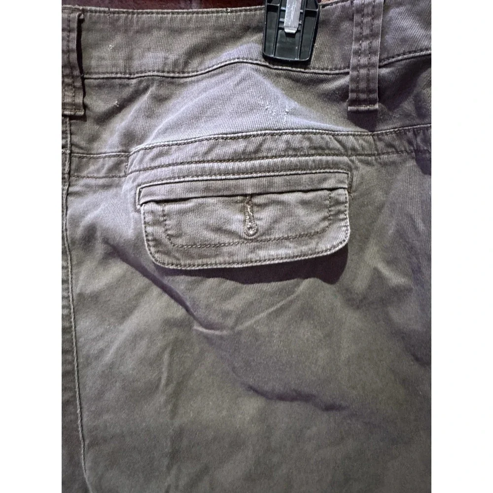 Venezia Cargo Shorts‎ Womens Size 18 Brown Cotton Blend Multiple Pockets Button